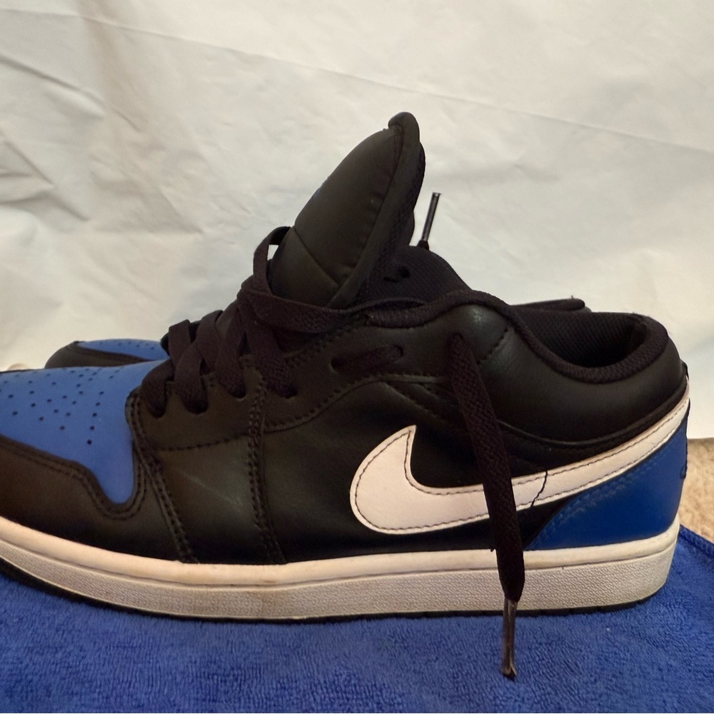 Nike Black and Blue Low-Top Sneakers